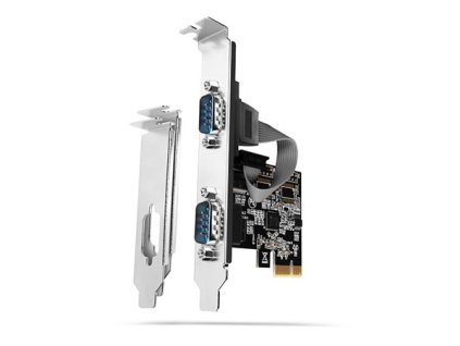 AXAGON PCEA-S2N, PCIe řadič - 2x sériový port (RS232) 250 kbps, vč. LP