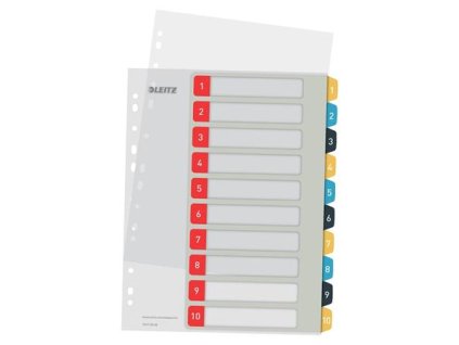 LEITZ Celoplastové rejstříky  Cosy A4 popisovatelné na počítači 1-10