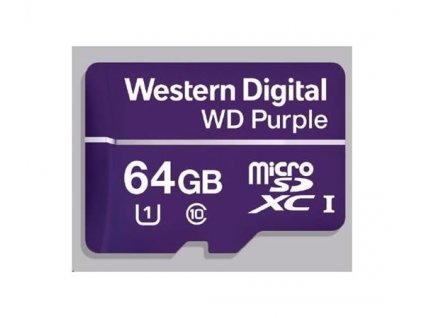 WD MicroSDXC karta 64GB Purple WDD064G1P0C Class 10, 16 TBW