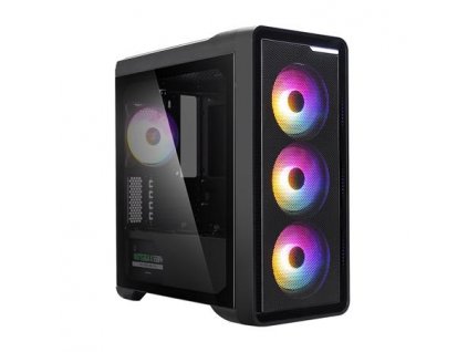 Zalman case middletower M3 Plus RGB, bez zdroje, ATX, 1x USB 3.0, 2x USB 2.0, průhledná bočnice, černá
