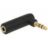 Delock audio adaptér stereo jack 3,5 mm 3 pin samec na samici pravoúhlou