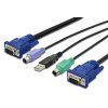 Digitus Kabelová sada KVM, VGA, PS/2-myš, PS/2-klávesnice, USB černá, 1,8 m