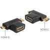 Delock adaptér HDMI-A samice > HDMI-C + HDMI-D samec