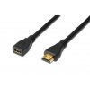 Digitus HDMI High Speed s Ethernetem prodlužovací kabel, typ A, M / F, 2,0 m,  HDMI 1.4, UL, bl, zlacené kontakty