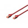 Digitus CAT 6 Patch Cable, S-FTP, AWG 26/7, červený 0,5m