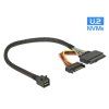 Delock Kabel SFF-8643 samec > U.2 SFF-8639 + napájecí konektor SATA 30 cm