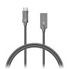 CONNECT IT Wirez Steel Knight Micro USB - USB, metallic anthracite, 2,1 A , 1 m