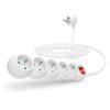 CONNECT IT prodlužovací kabel 230 V, 5 zásuvek, 5 m, s vypínačem (bílý)