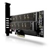 AXAGON PCEM2-D, PCIe x4 - M.2 NVMe M-key + SATA B-key slot adaptér, vč. LP