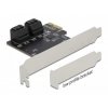 Delock Karta PCI Express x1 SATA se 4 porty - Low Profile