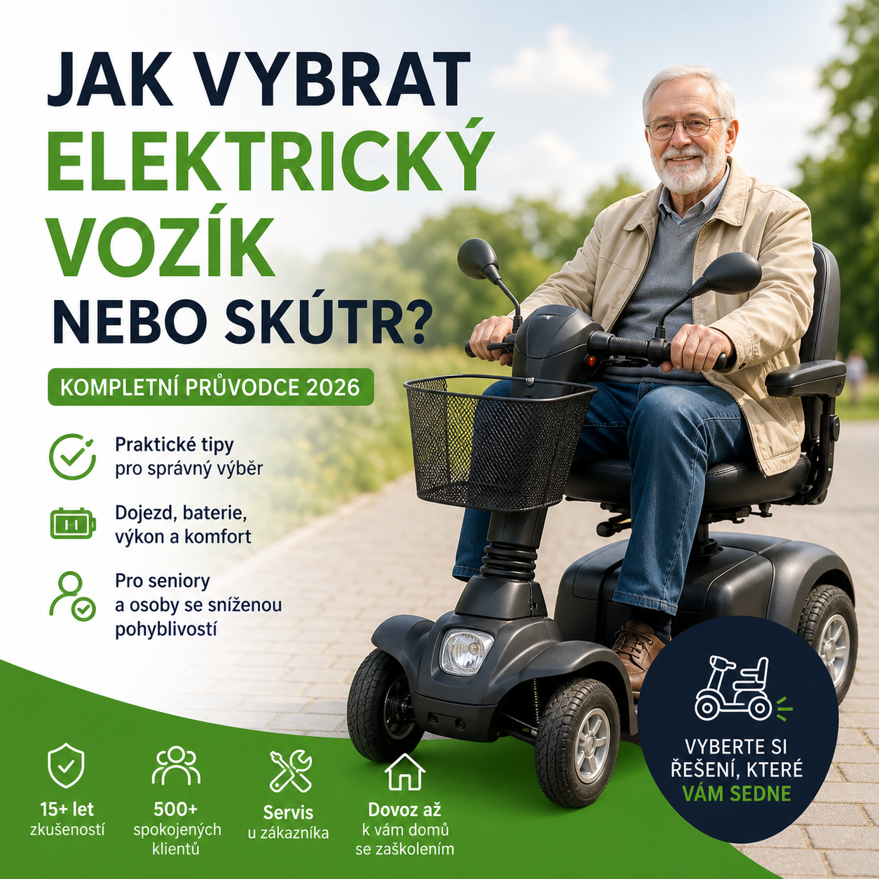 Jak vybrat elektrický vozík nebo skútr (2026 – kompletní průvodce)