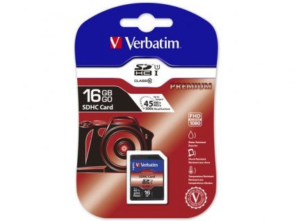 Verbatim SDHC 16GB class 10 43962