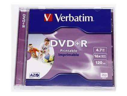 Verbatim DVD R printable 4.7GB 16x jewel box 43508