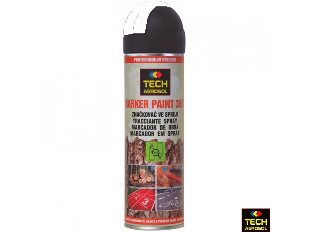 Tech aerosol Marker paint 360 bílá