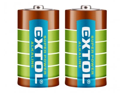 EXTOL® ENERGY Baterie alkalická ULTRA+, 1,5 V, C (LR14), sada 2 ks