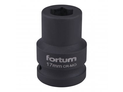 FORTUM® Hlavice nástrčná, rázová, gola 3/4", HEX 17×52 mm, CrMoV