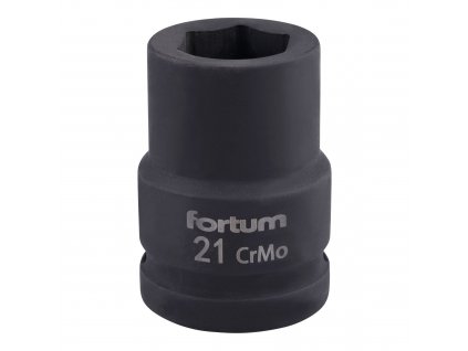 FORTUM® Hlavice nástrčná, rázová, gola 3/4", HEX 21×52 mm, CrMoV