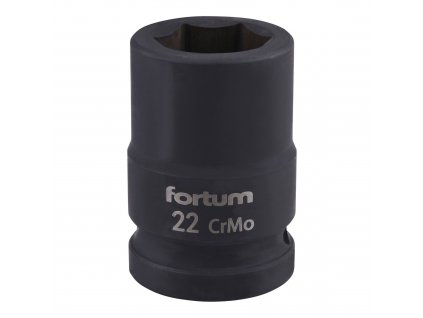 FORTUM® Hlavice nástrčná, rázová, gola 3/4", HEX 22×52 mm, CrMoV