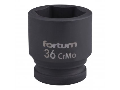 FORTUM® Hlavice nástrčná, rázová, gola 3/4", HEX 36×57 mm, CrMoV