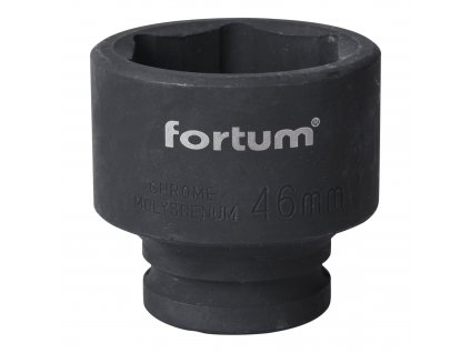 FORTUM® Hlavice nástrčná, rázová, gola 3/4", HEX 46×62 mm, CrMoV