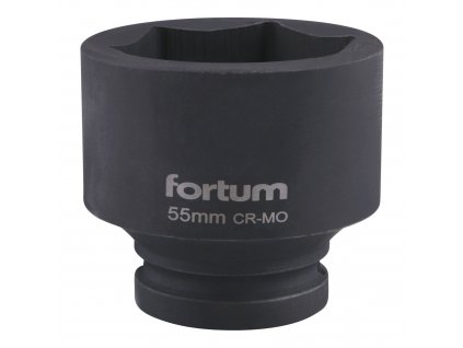 FORTUM® Hlavice nástrčná, rázová, gola 3/4", HEX 55×70 mm, CrMoV