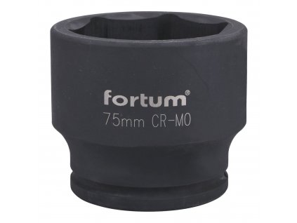 FORTUM® Hlavice nástrčná, rázová, gola 3/4", HEX 75×90 mm, CrMoV