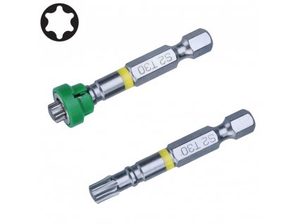 FORTUM® Bit šroubovací TORX T30×50 mm, CrV S2, s magnetickým kloboučkem, sada 2 ks