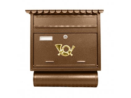Poštovní schránka ST 104, 44×39cm, antická hnědá