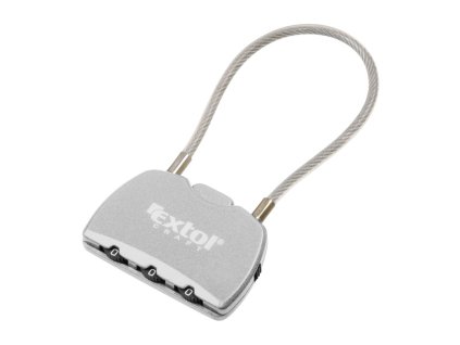 EXTOL® CRAFT Zámek visací kombinační, trojmístný kód, lanko 150 mm