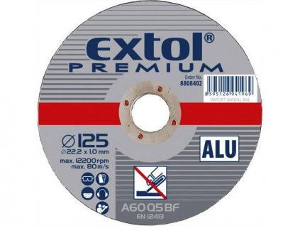 EXTOL® PREMIUM Kotouč řezný na hliník, 115×22,23×1,0 mm