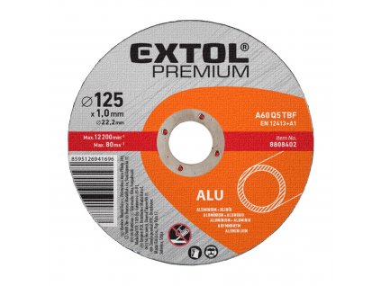 EXTOL® PREMIUM Kotouč řezný na hliník, 125×22,23×1,0 mm