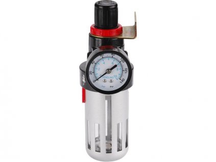 EXTOL® PREMIUM Pneumatický regulátor tlaku s filtrem a manometrem, 8 bar