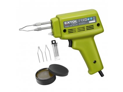 EXTOL® CRAFT Páječka pistolová, 230 V, 100 W, transformátor, sada v kufru