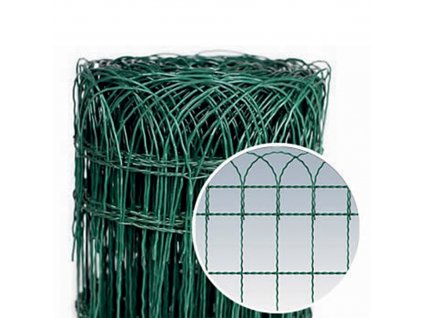 Pletivo okrasné ZN + PVC, oko 150×90 mm, drát 2,0 mm, 65 cm×25 m, zelené