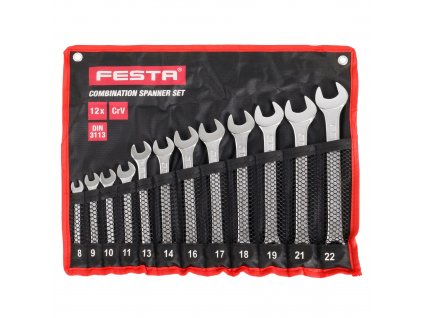 FESTA® Klíče očkoploché, sada 12 ks, 8 - 22 mm