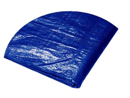 LEVIOR® Plachta zakrývací PE s oky kruhová, pr. 6,5 m, 120 g/m2, modro-stříbrná
