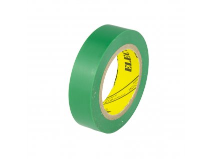 Izolační páska PVC, 15 mm × 10 m, zelená