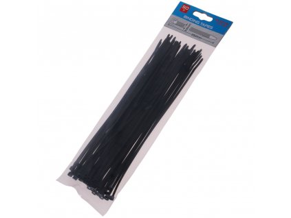 LEVIOR® Pásek stahovací, 250×3,6 mm, nylon, černý, 50 ks