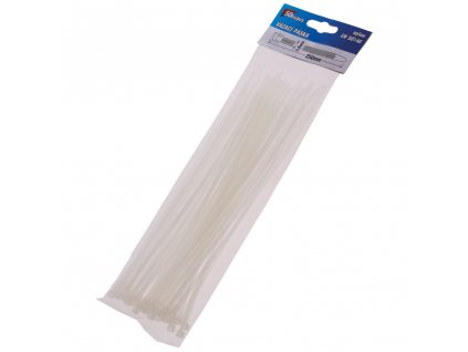 LEVIOR® Pásek stahovací, 250×3,6 mm, nylon, bílý, 50 ks