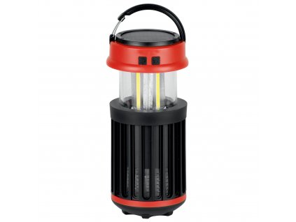 Svítilna CAMPING proti hmyzu, 3× 1W COB + 3× UV 395 LED, USB/solární nabíjení