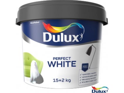 DULUX™ PERFECT WHITE Barva interiérová, otěruvzdorná, 99% bílá