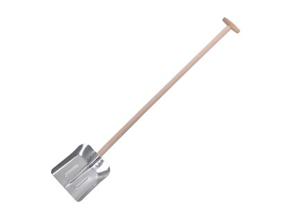Lopata hliníková uhelka EXTRA 34×35 cm, plech 2,0 mm, násada dřevo T 120 cm