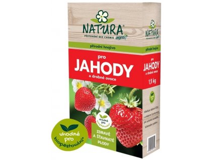 NATURA® Přírodní hnojivo na jahody a drobné ovoce, granulované, 1,5 kg