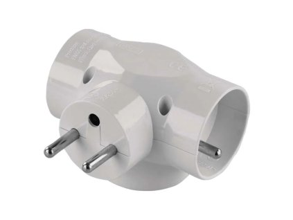 EMOS® Zásuvka rozbočovací, 3× kulatá, max. 16 A