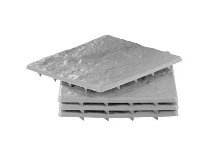 Chodník do zahrady, 30x30cm, plast s efektem kamene, bal. 4ks, šedý, STREND PRO