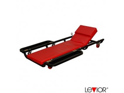 LEVIOR® Montážní lehátko pojízdné s odkládací plochou, 6 kol
