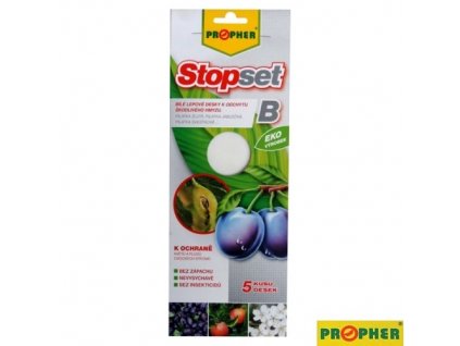 PROPHER® STOPSET B Lepové desky bílé na pilatky, 5 ks