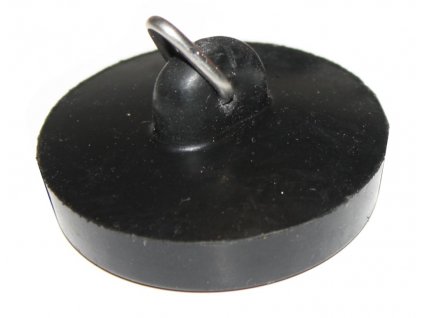 Zátka do odpadu gumová s kovovým očkem, pr. 46 mm