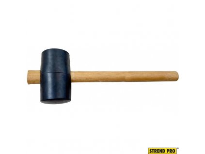 Palice gumová BlackHead, černá, 450 g, pr. 60 mm, dřevěná násada