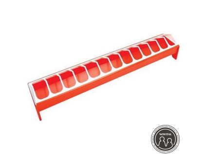 NOVITAL® 0447A Krmítko plastové pro drůbež a ptactvo, 75 x 13 x 13 cm / 12 l